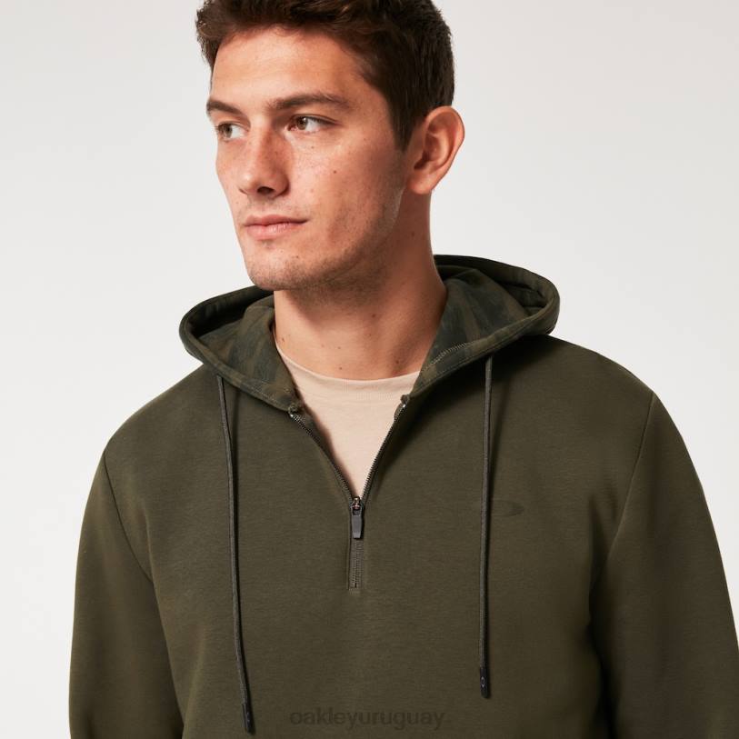 Oakley sudadera con capucha y cremallera de 1/4 con parche de camuflaje XT4H2287 ropa nuevo pincel oscuro