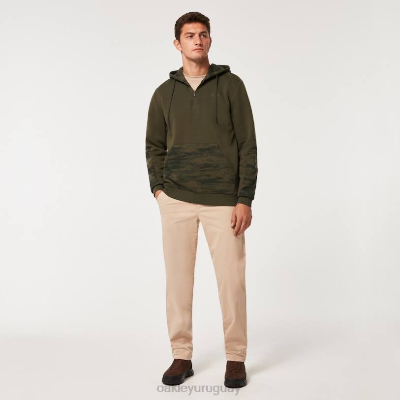 Oakley sudadera con capucha y cremallera de 1/4 con parche de camuflaje XT4H2287 ropa nuevo pincel oscuro