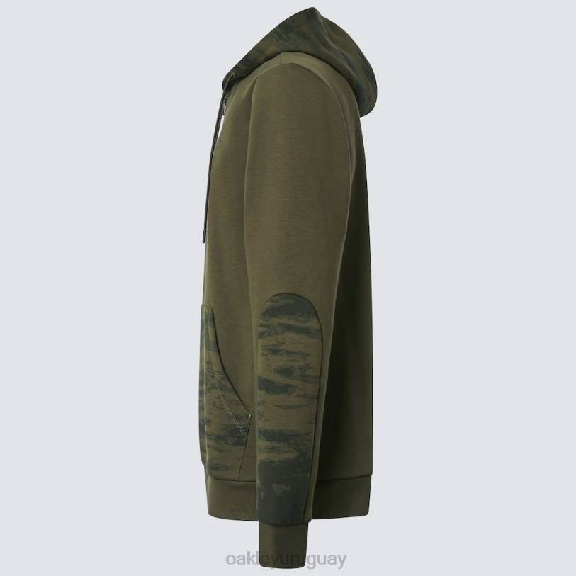 Oakley sudadera con capucha y cremallera de 1/4 con parche de camuflaje XT4H2287 ropa nuevo pincel oscuro